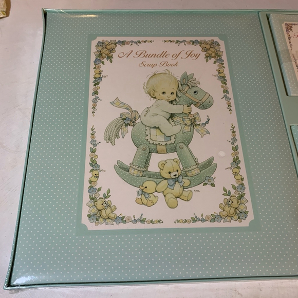 Vintage Unisex Regency Press baby Scrapbook Album Set mint green - Picture 5 of 10